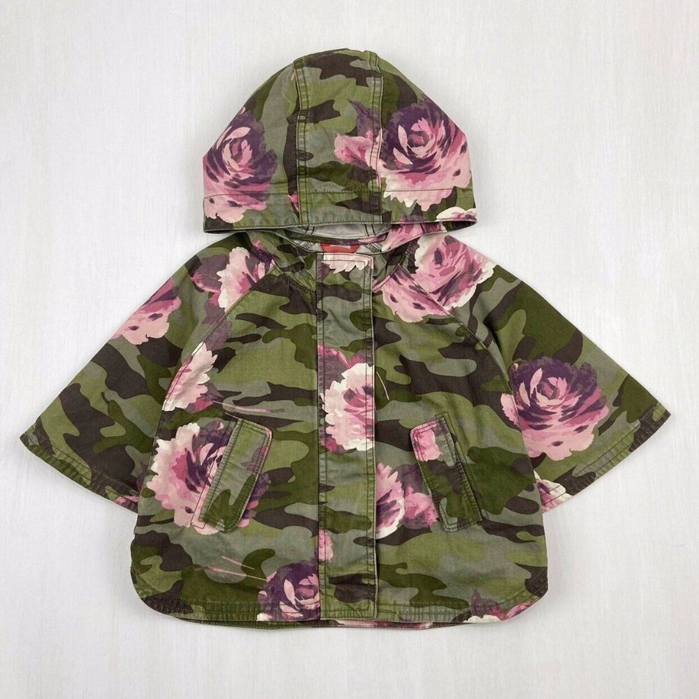 Baby Gap Hooded Poncho in Camo Floral